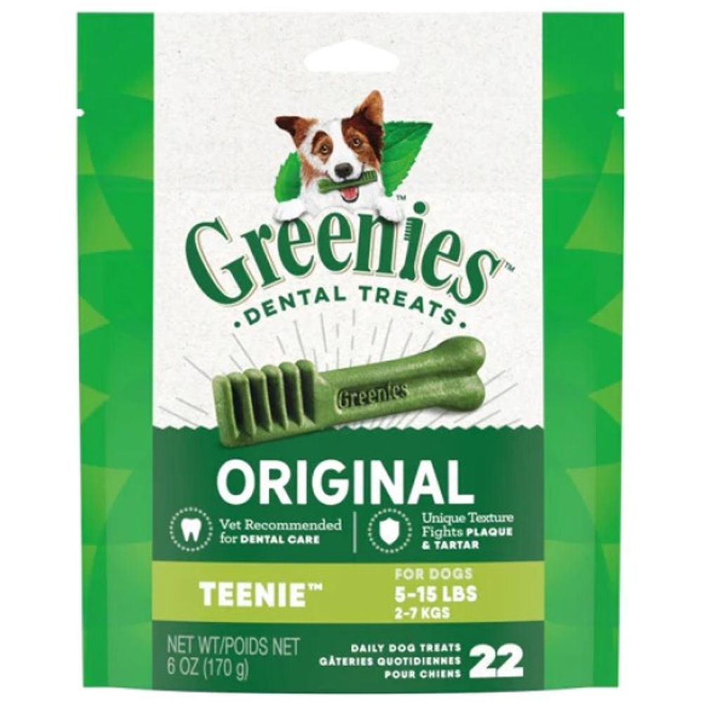 Greenies, Orginal Teenie Dental Dog Treats, 12 oz