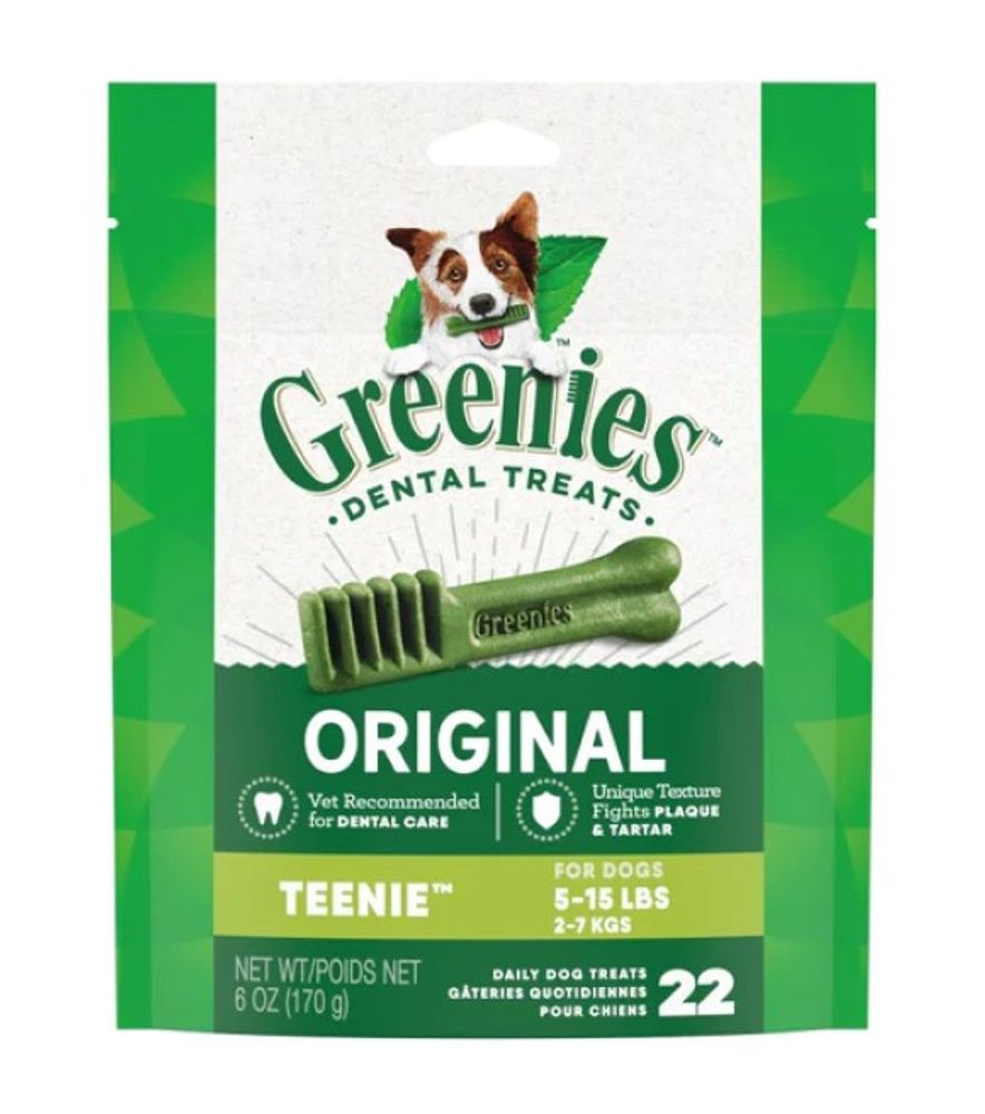 Greenies, Orginal Teenie Dental Dog Treats, 12 oz