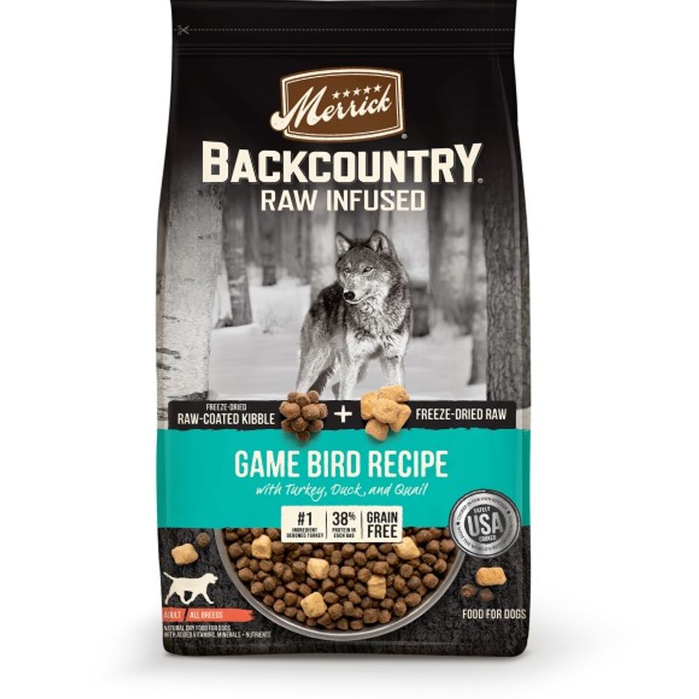 Merrick, Backcountry Raw Infused Game Bird Recipe Dog Food