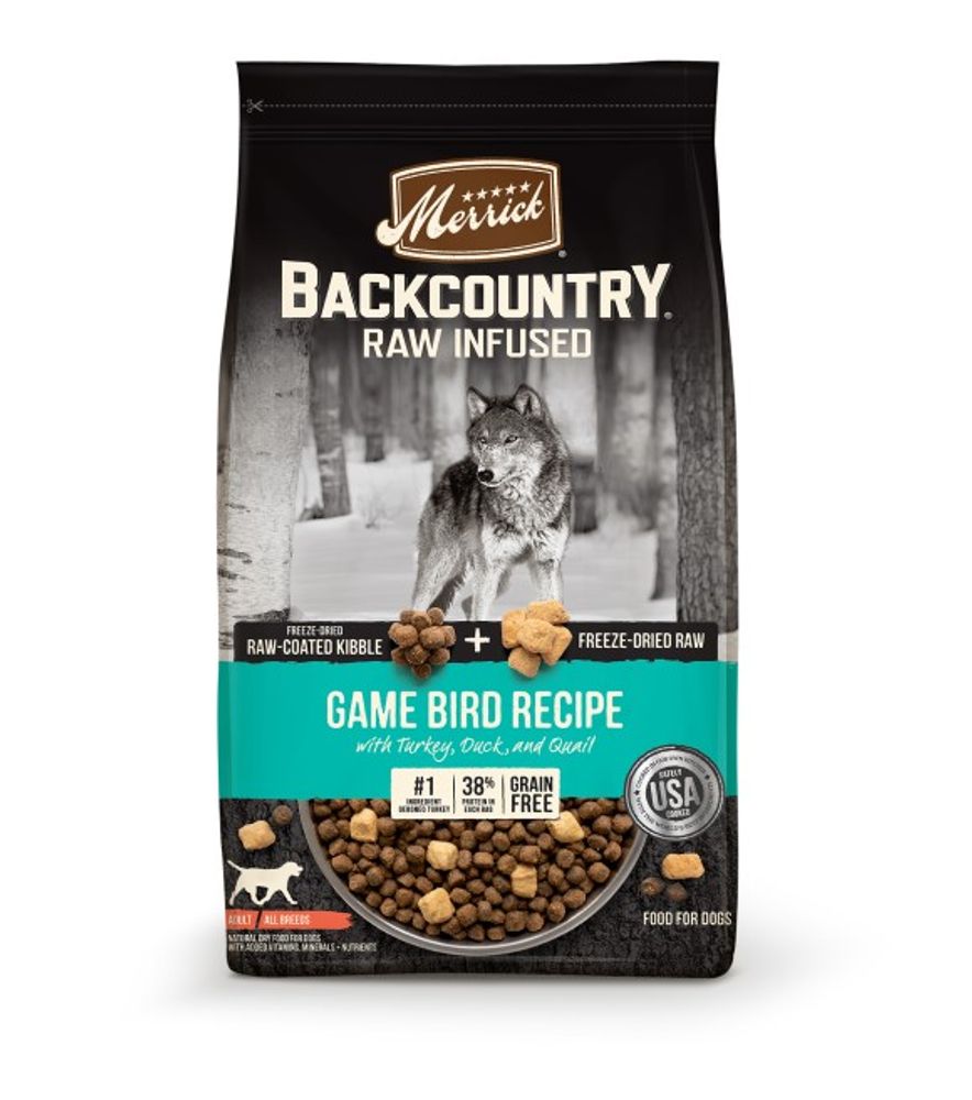 Merrick, Backcountry Raw Infused Game Bird Recipe Dog Food