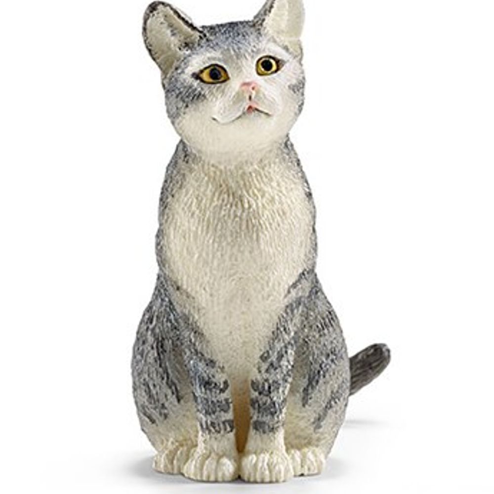 Schleich, Sitting Cat Toy Figure, 13771