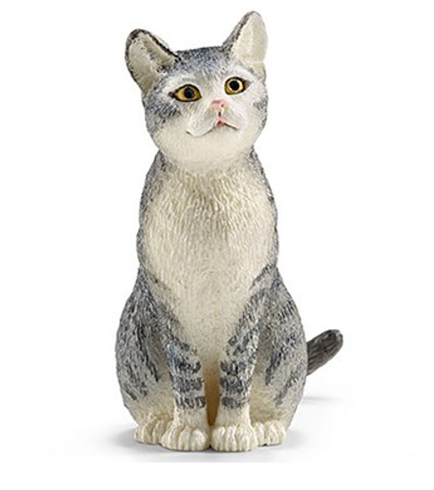 Schleich, Sitting Cat Toy Figure, 13771