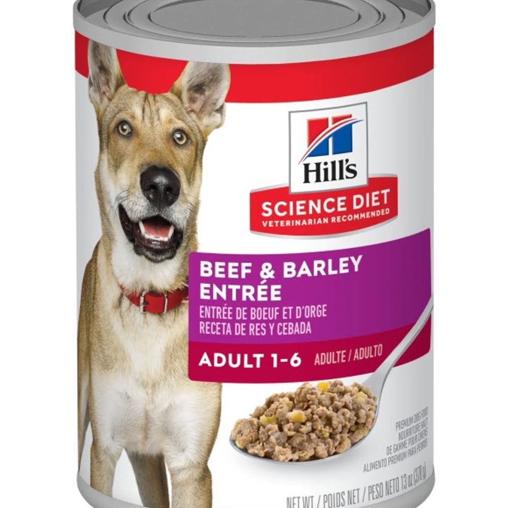 Science Diet, Adult Beef & Barley Canned Dog Food, 13 oz