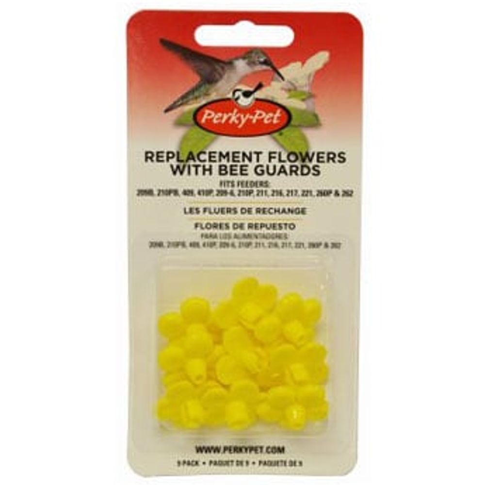 Perky-Pet, Yellow Replacement Flowers, 9 pk
