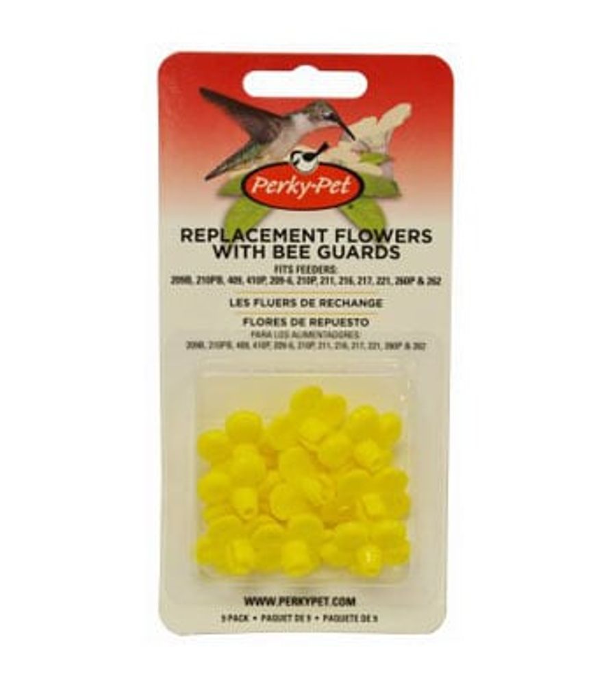 Perky-Pet, Yellow Replacement Flowers, 9 pk