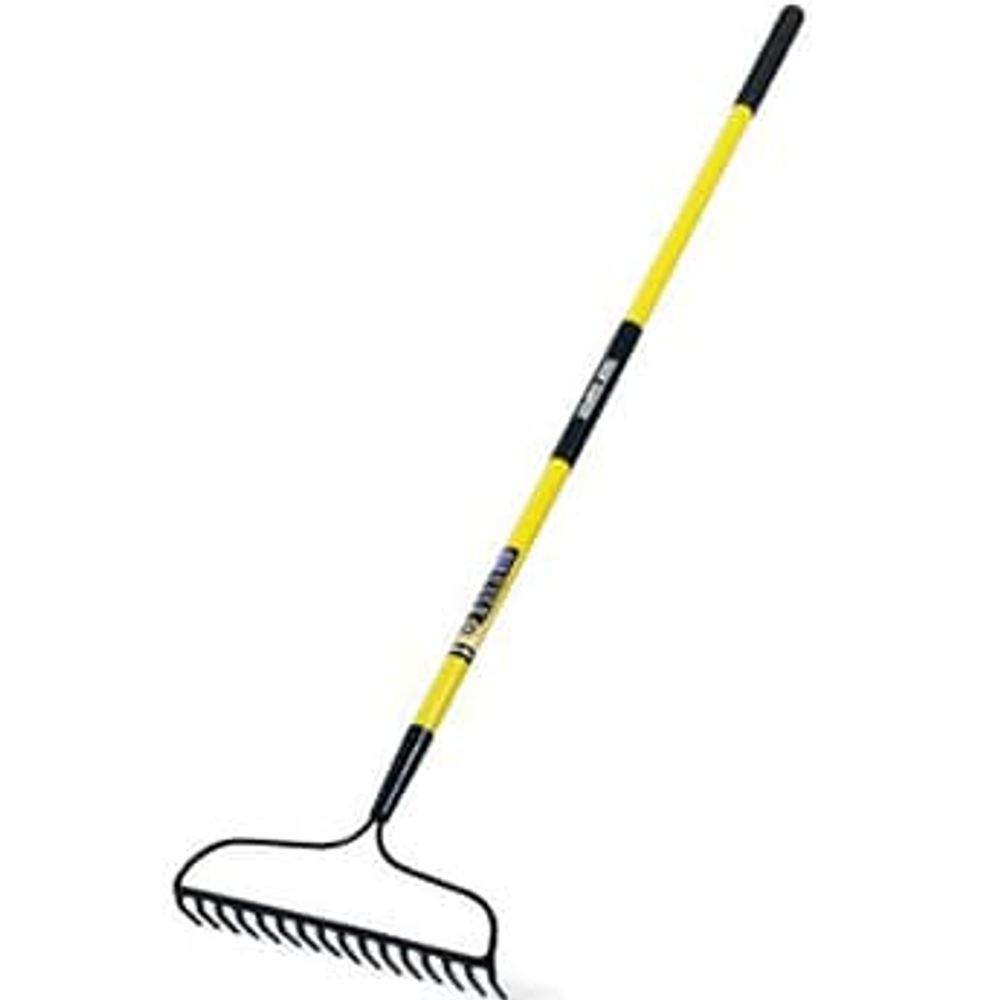 Green Thumb Fiberglass Bow Rake, 16-tine