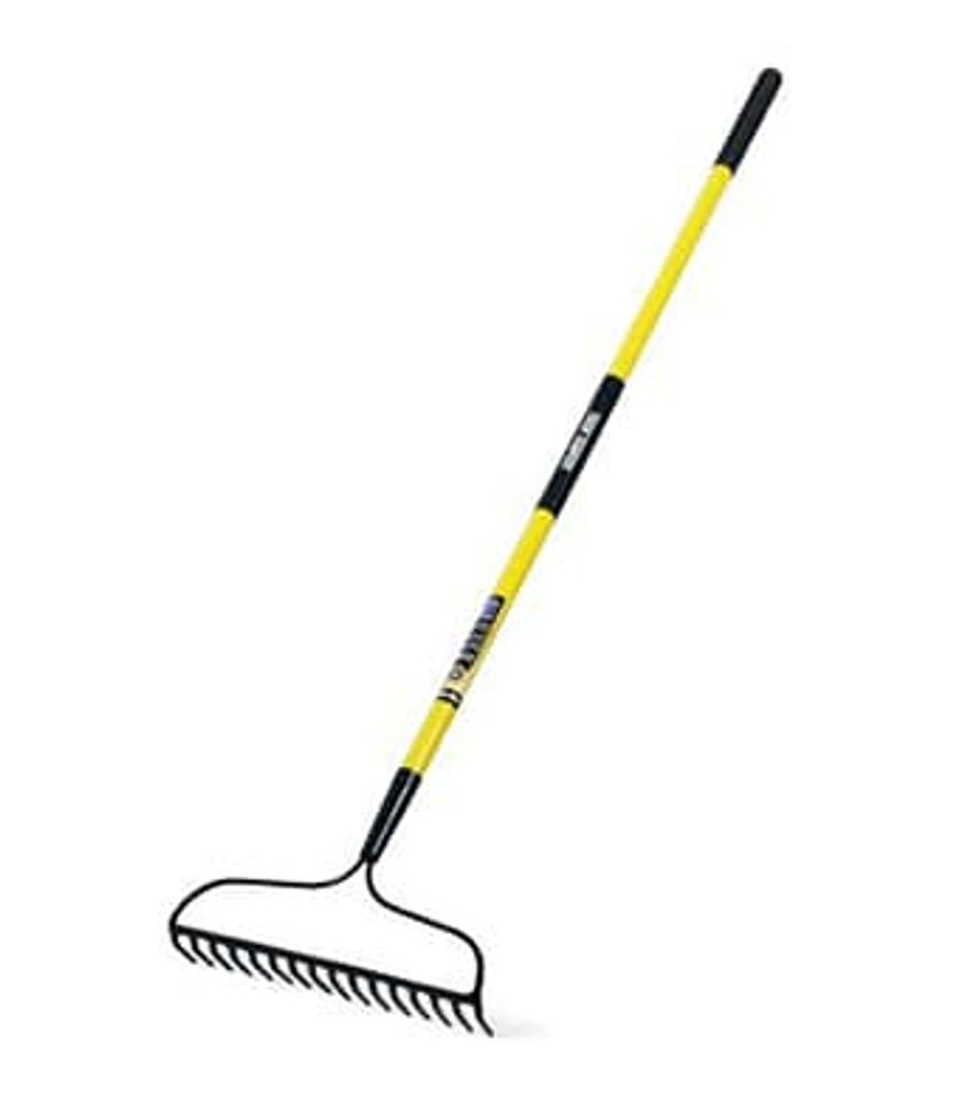 Green Thumb Fiberglass Bow Rake, 16-tine