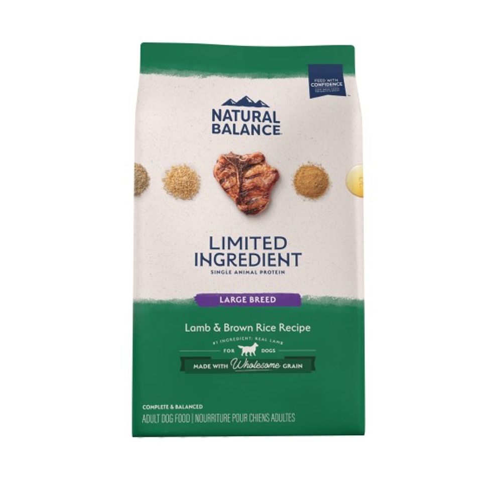 Natural Balance, Limited Ingredient Lamb & Brown Rice Large Breed, 26 lb