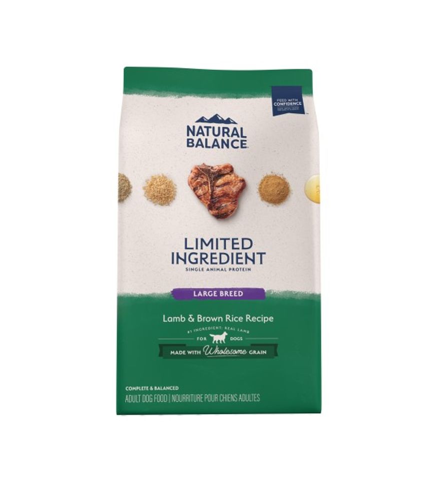 Natural Balance, Limited Ingredient Lamb & Brown Rice Large Breed, 26 lb