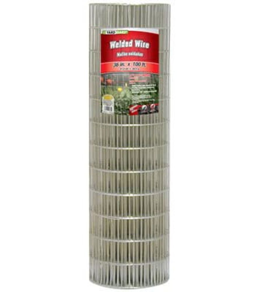 36 in X 100 ft Galvanized Welded Wire Fence, 14 GA