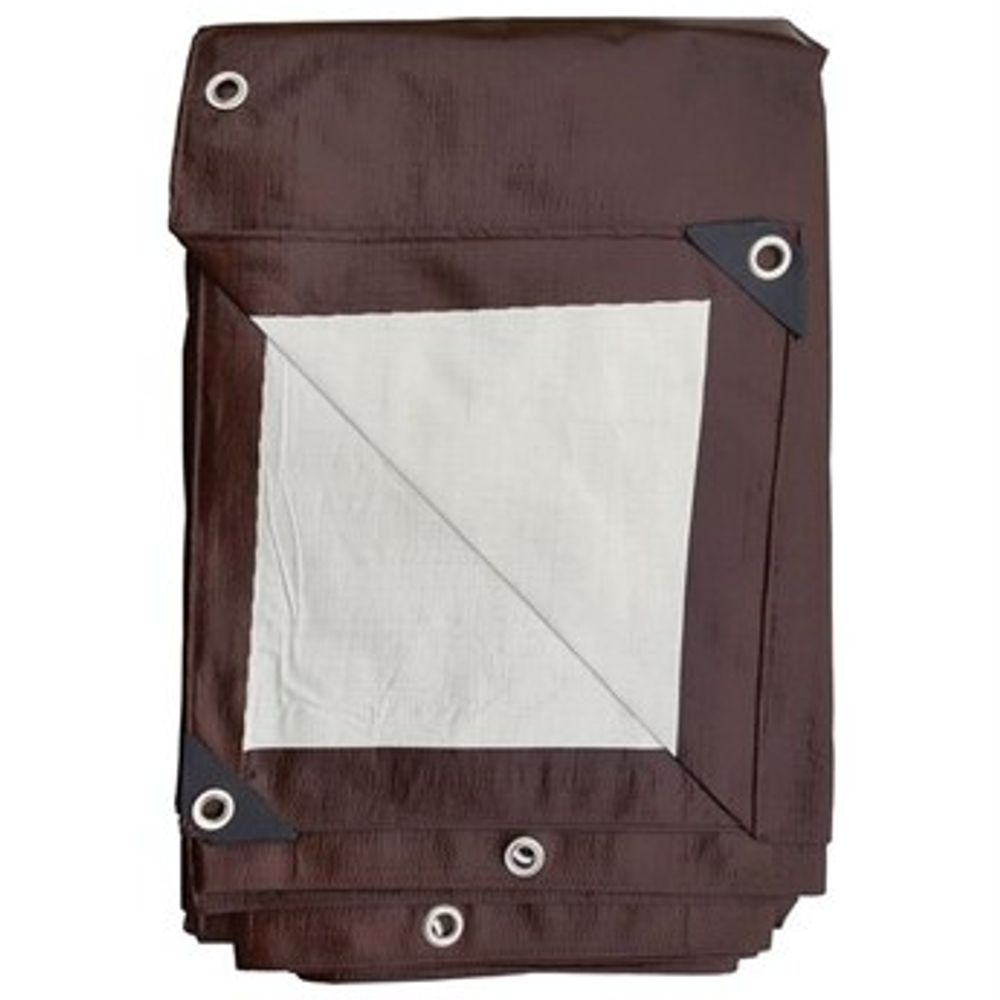 Cover All Heavy Duty Brown/White Tarp 15' x 30'