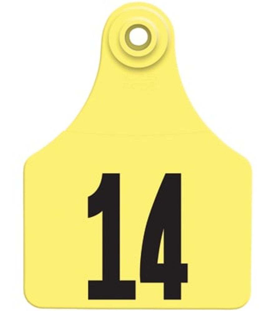 Allflex Cattle Ear Tags W/Buttons, #1-25, Large