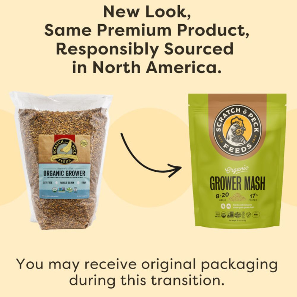 Scratch & Peck, Naturally Free Organic Grower Mash, 10 lb