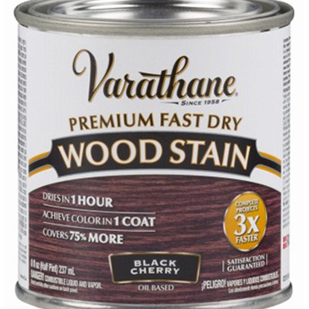 Varathane Premium Fast Dry Wood Stain, Black Cherry, 1/2 pt.