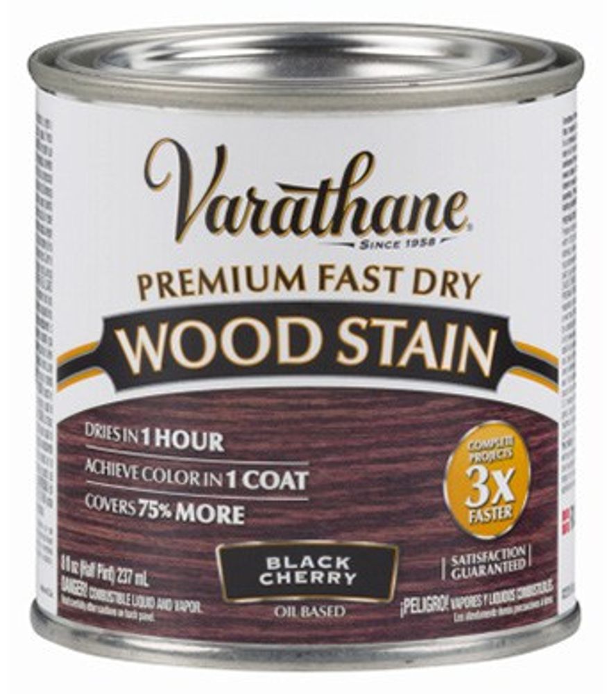 Varathane Premium Fast Dry Wood Stain, Black Cherry, 1/2 pt.