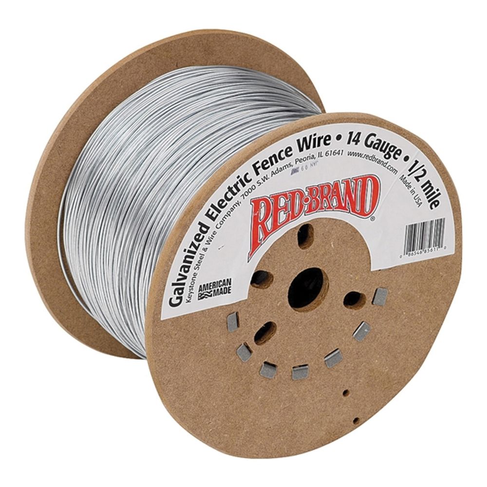 Red Brand Electric Smooth Fence Wire, 14 Gauge, 1/2 mile
