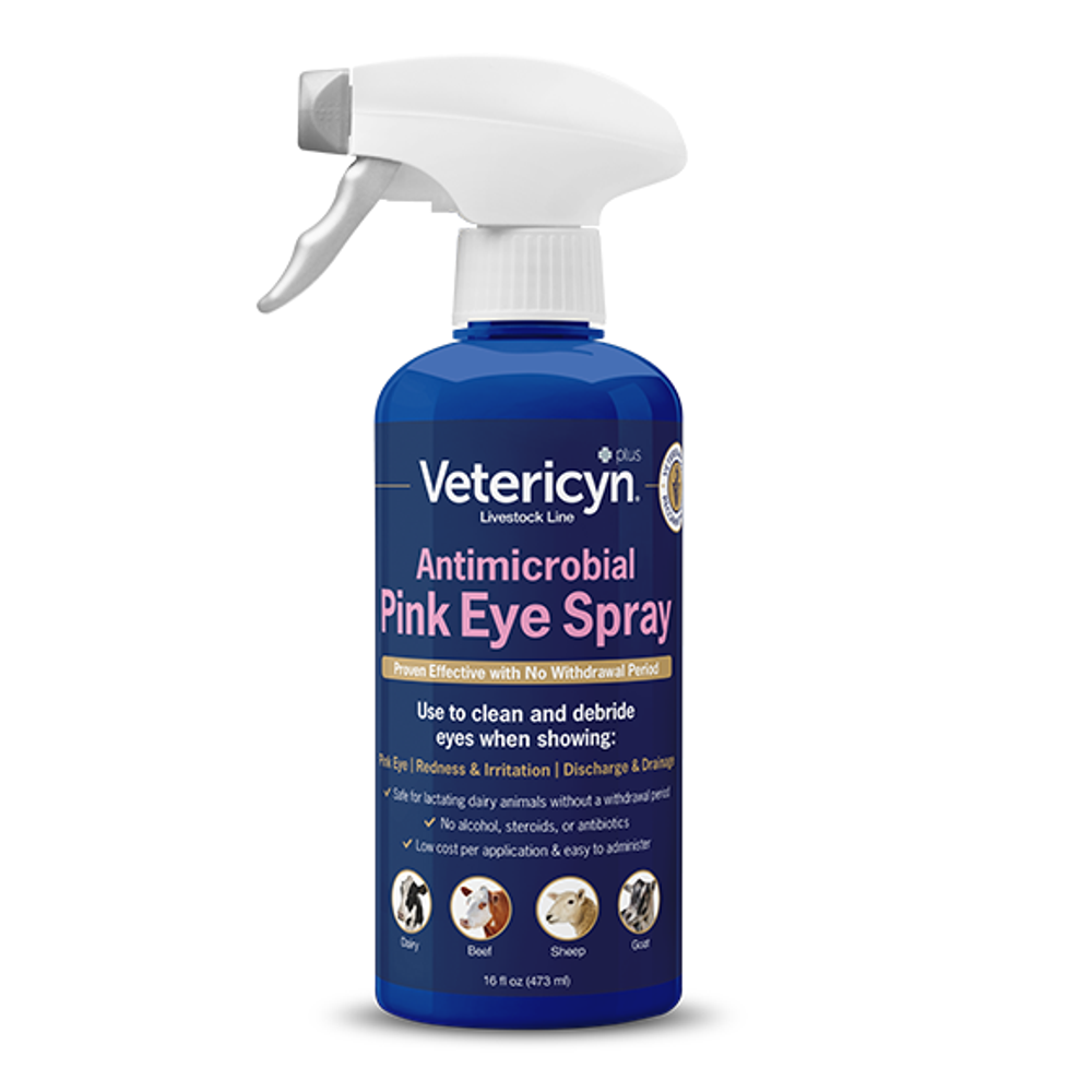 Vetericyn, Plus Antimicrobial Pink Eye Spray, 16 oz