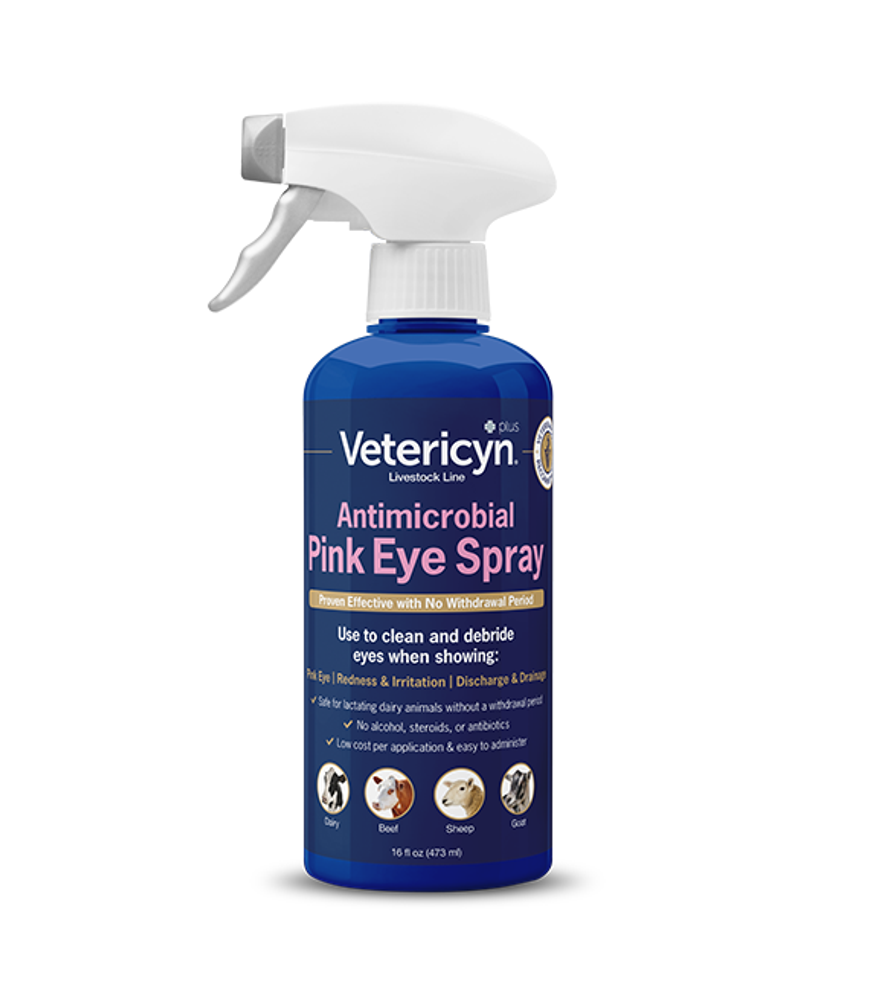 Vetericyn, Plus Antimicrobial Pink Eye Spray, 16 oz
