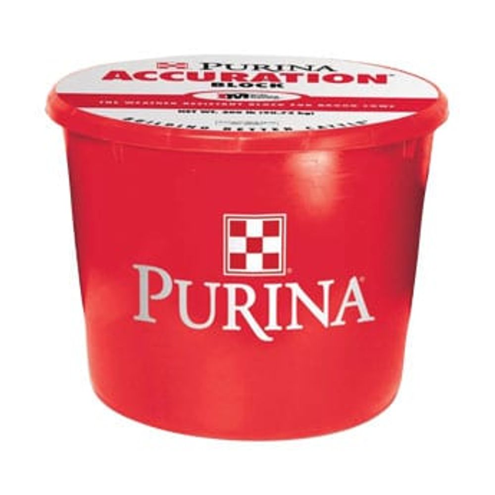Purina, Accuration Hi-Fat Protein Tub for Cattle, 200 lb