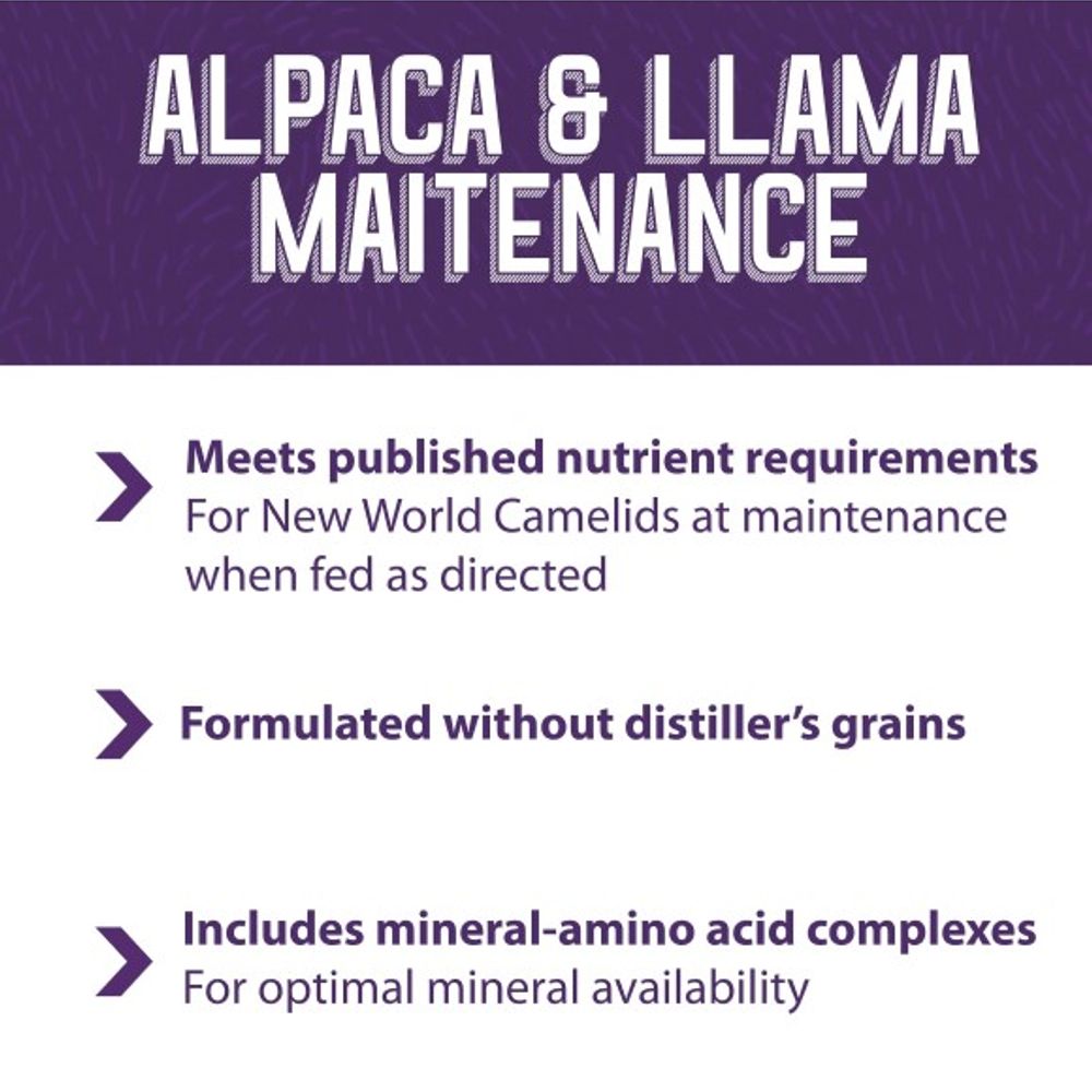 Mazuri, Alpaca & Llama Maintenance Diet, 50 lb