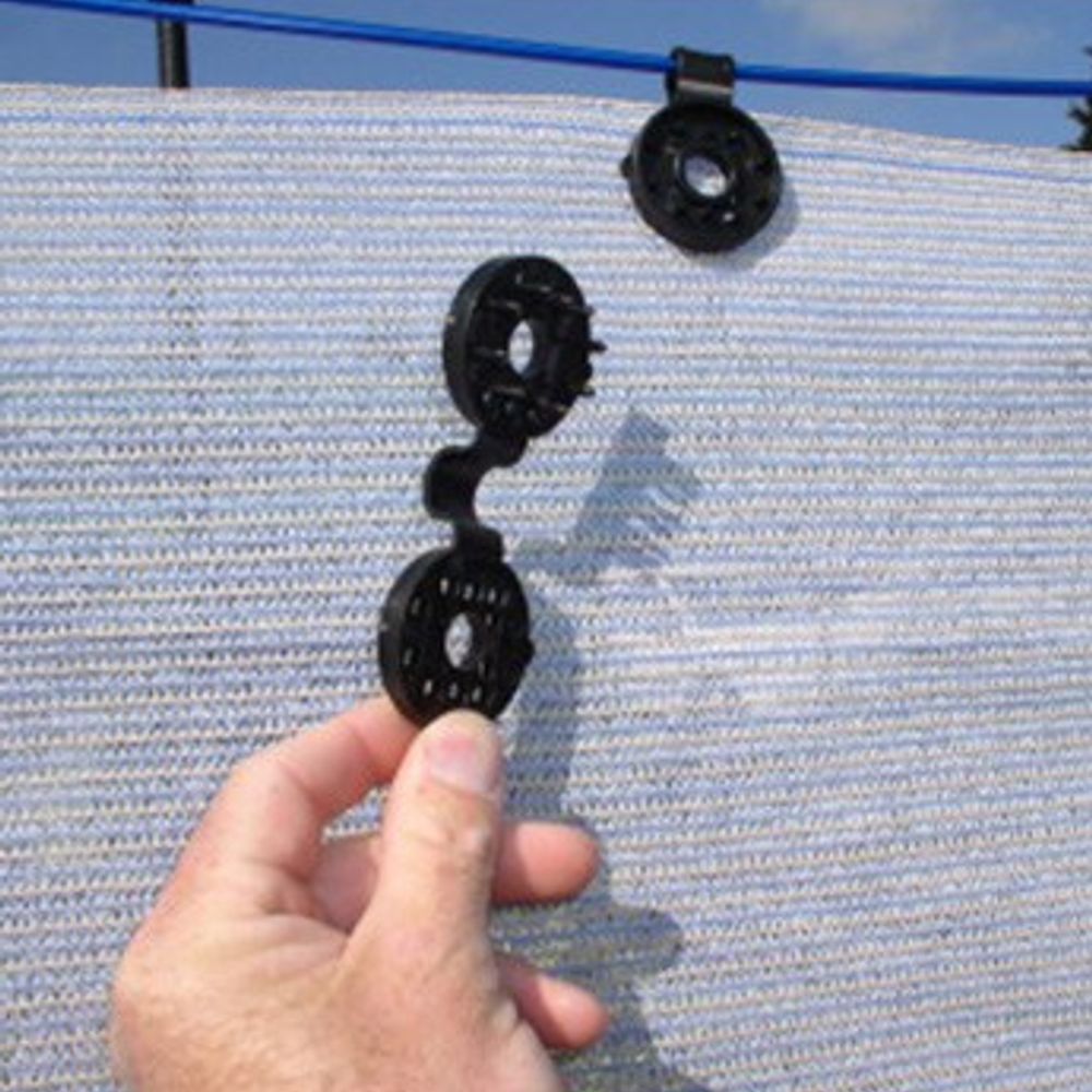 Shade Fabric Clips, Black, 10 pk.