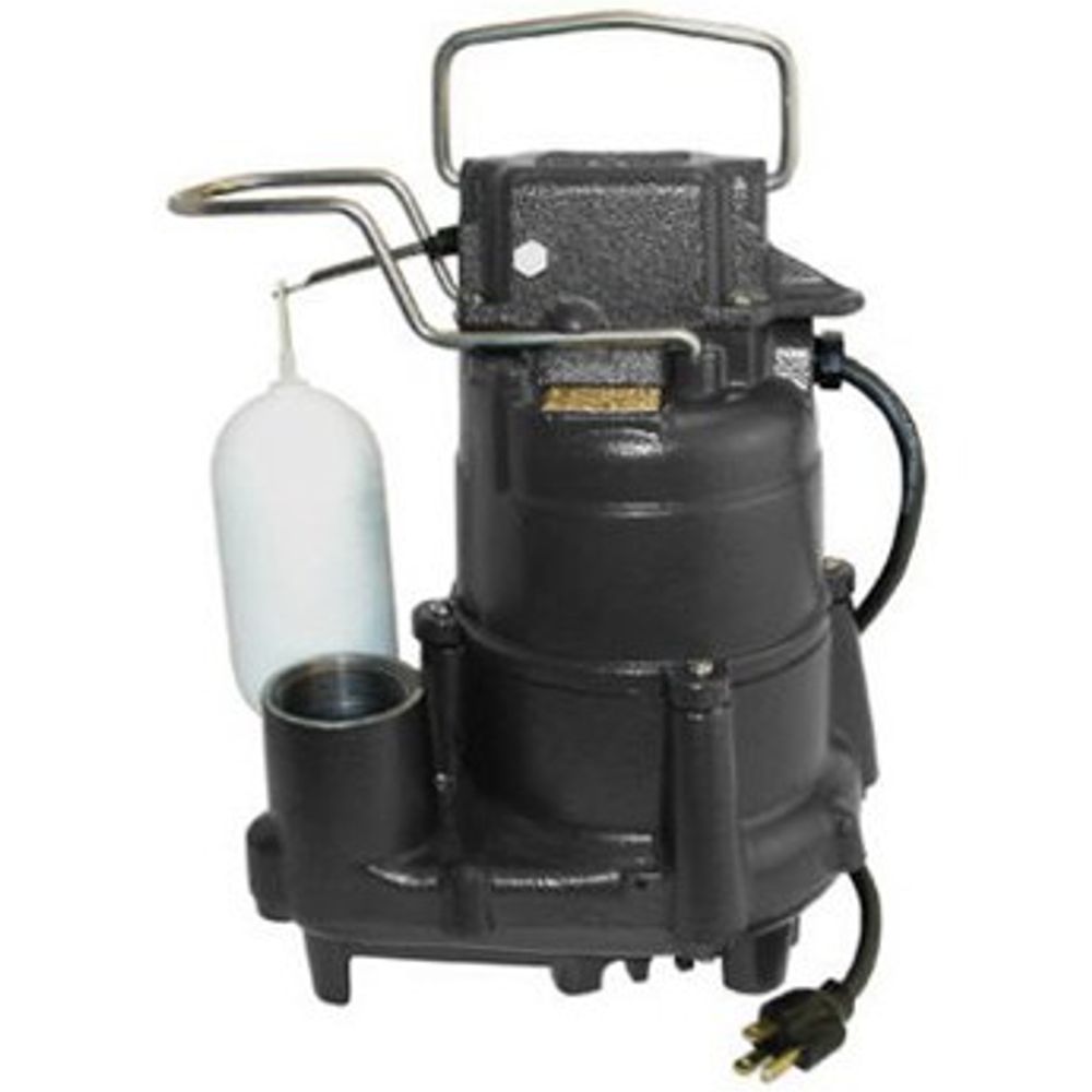 Master Plumber Submersible Sump Pump with Vertical Float Switch, Cast Iron, .5 HP Motor