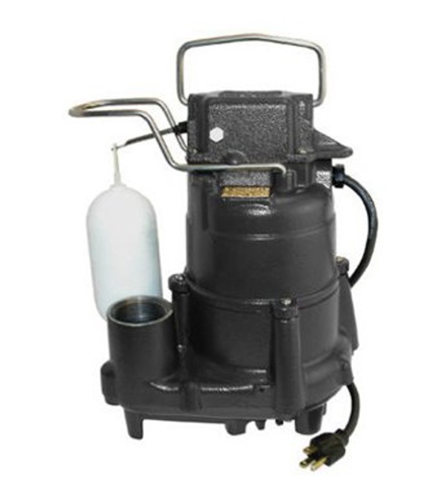 Master Plumber Submersible Sump Pump with Vertical Float Switch, Cast Iron, .5 HP Motor