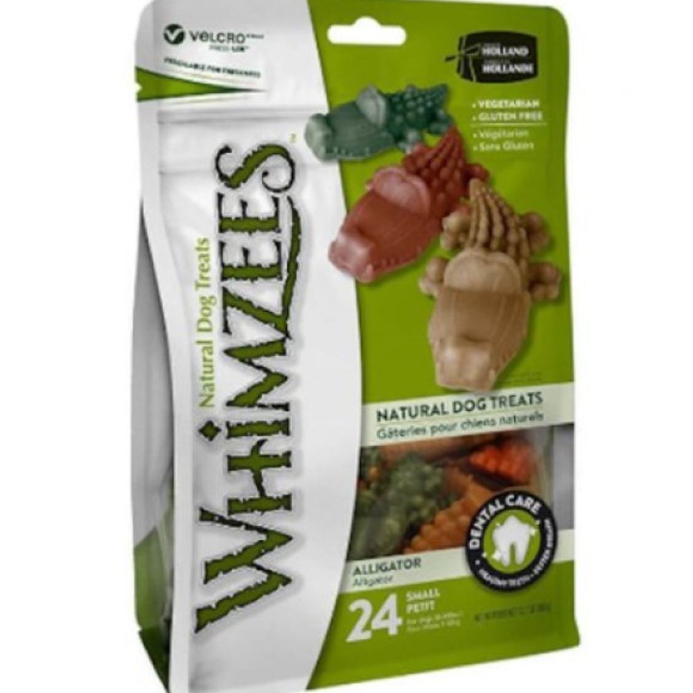 Whimzees, Alligator Dental Treats for Small Dogs Value Pack, 24 ct