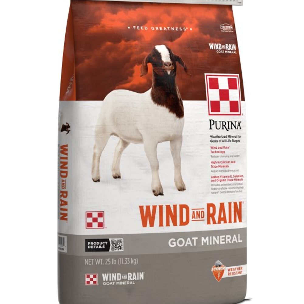 Purina, Wind and Rain Goat Mineral, 25 lb