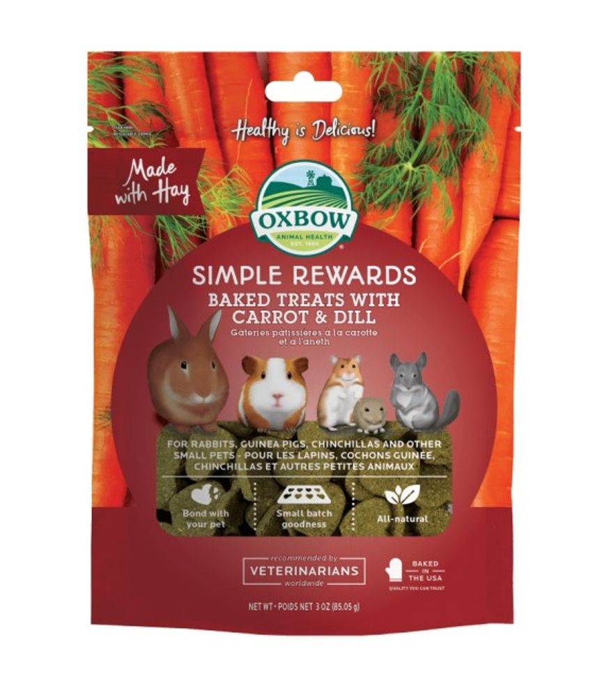 Oxbow, Simple Rewards Baked Treats with Carrot & Dill, 2 oz