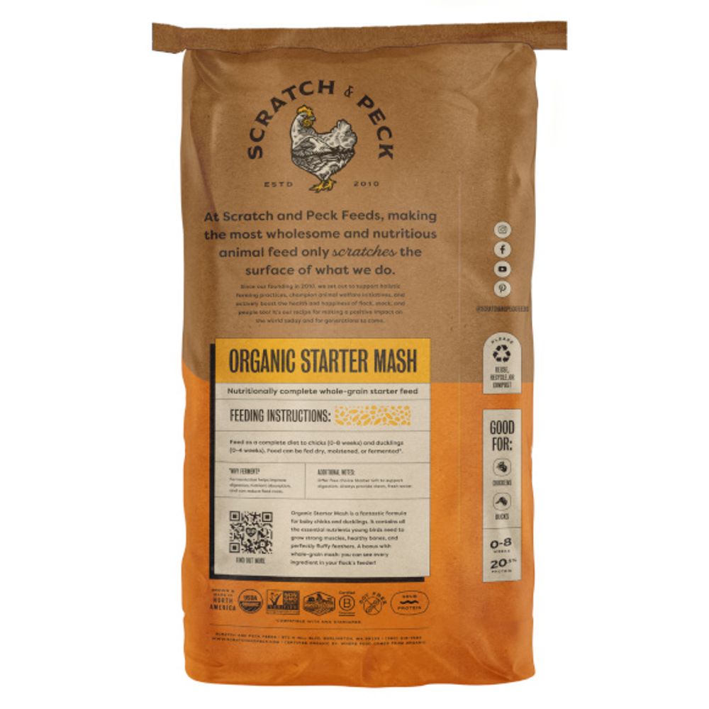 Scratch & Peck, Naturally Free Starter Mash, 40 lb