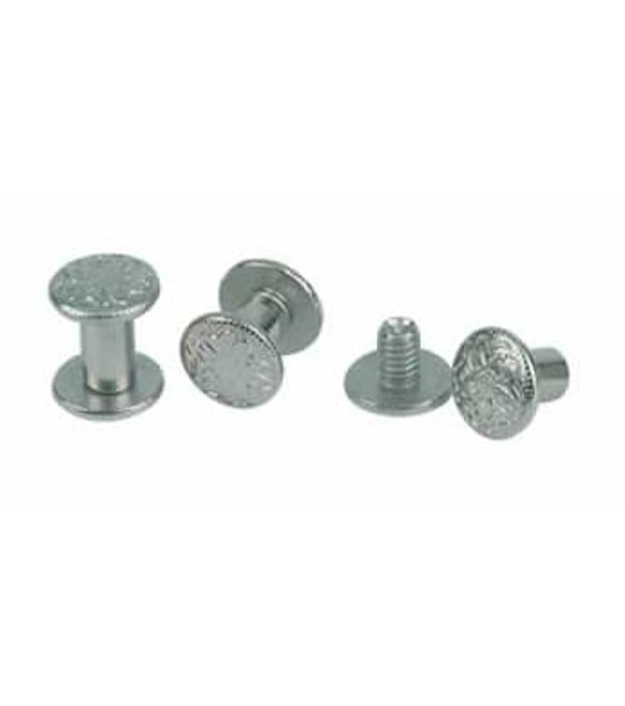 Weaver Leather Chicago Screw Handy Pack, Floral Nickel Brass