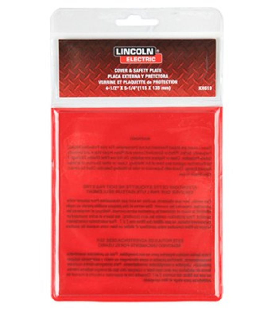 Lincoln Electric Welding Helmet Replacement Lens, Clear 4.5" X 5.25"