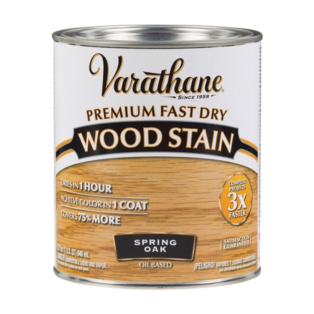 Varathane Premium Fast Dry Wood Stain, Spring Oak, 1 qt.