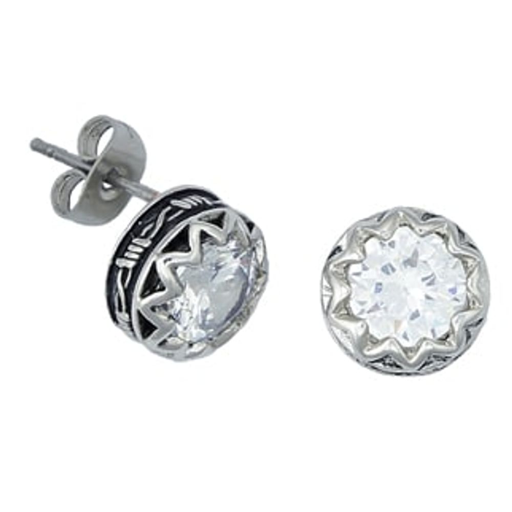 Montana Silversmiths Crystal Barbed Wire Stud Earrings, ER1307CZ