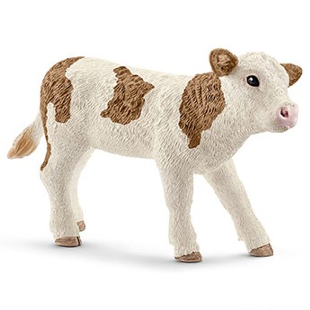 Schleich, Simmental Calf Toy Figure, 13802