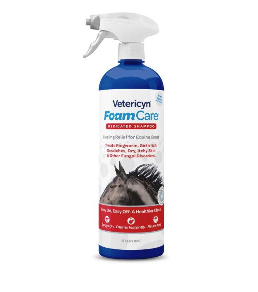Vetericyn, FoamCare Equine Medicated Shampoo, 32 oz
