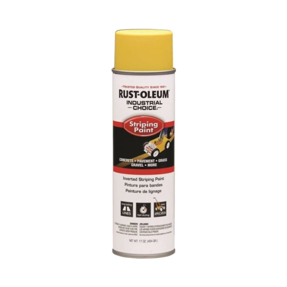 Rust-Oleum Industrial Choice Striping Paint, Yellow, 17 oz.