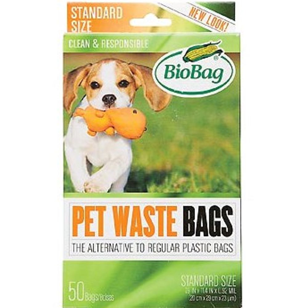 BioBag Standard Size Compostable Pet Waste Bags 50ct