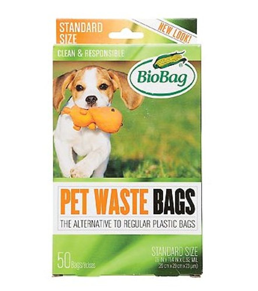 BioBag Standard Size Compostable Pet Waste Bags 50ct