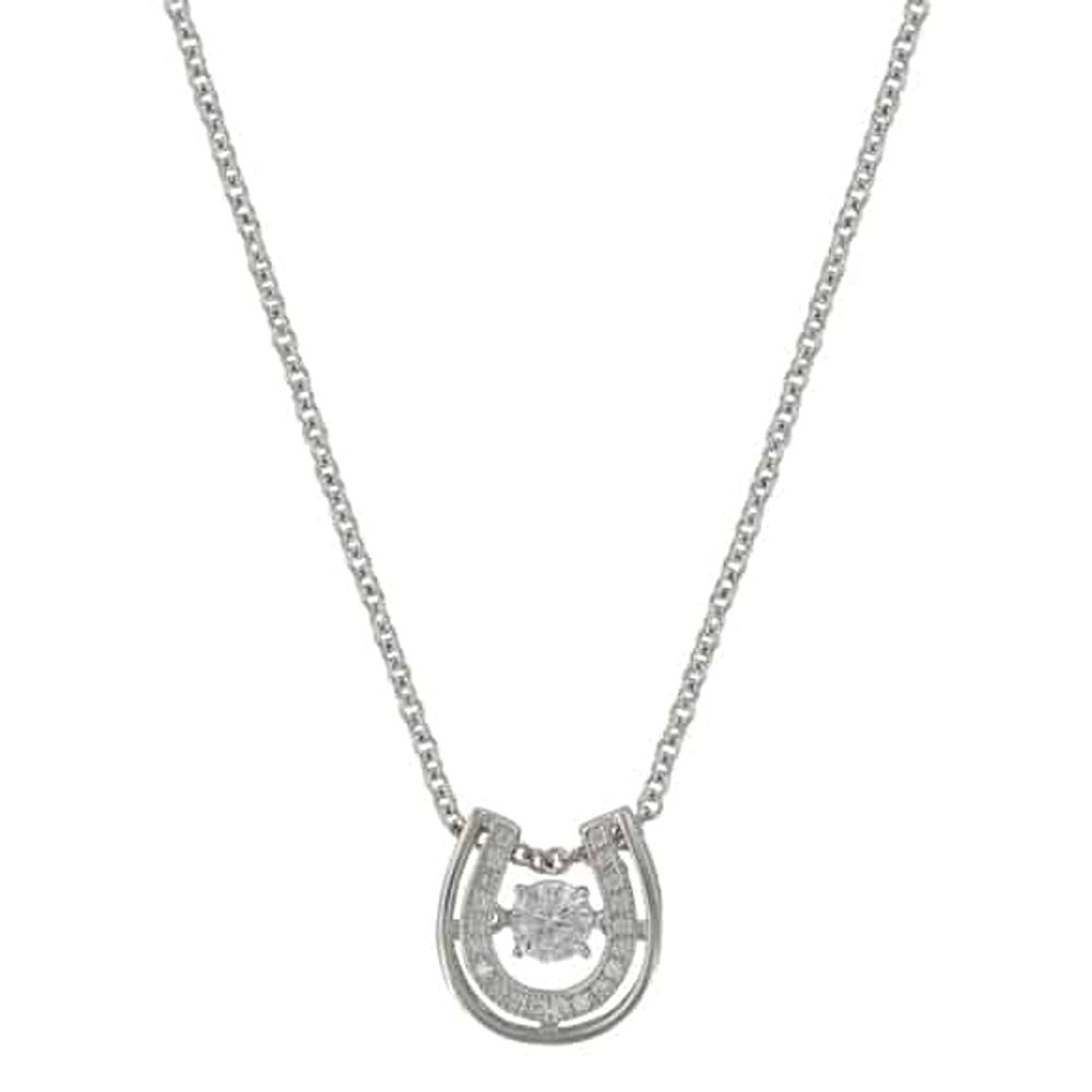 Montana Silversmiths Dancing with Luck Horseshoe Necklace, NC3867