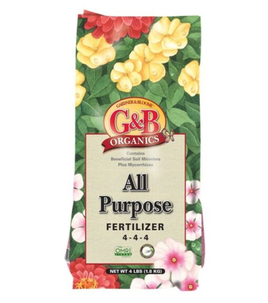 G&B Organics, All-Purpose 4-4-4 Fertilizer