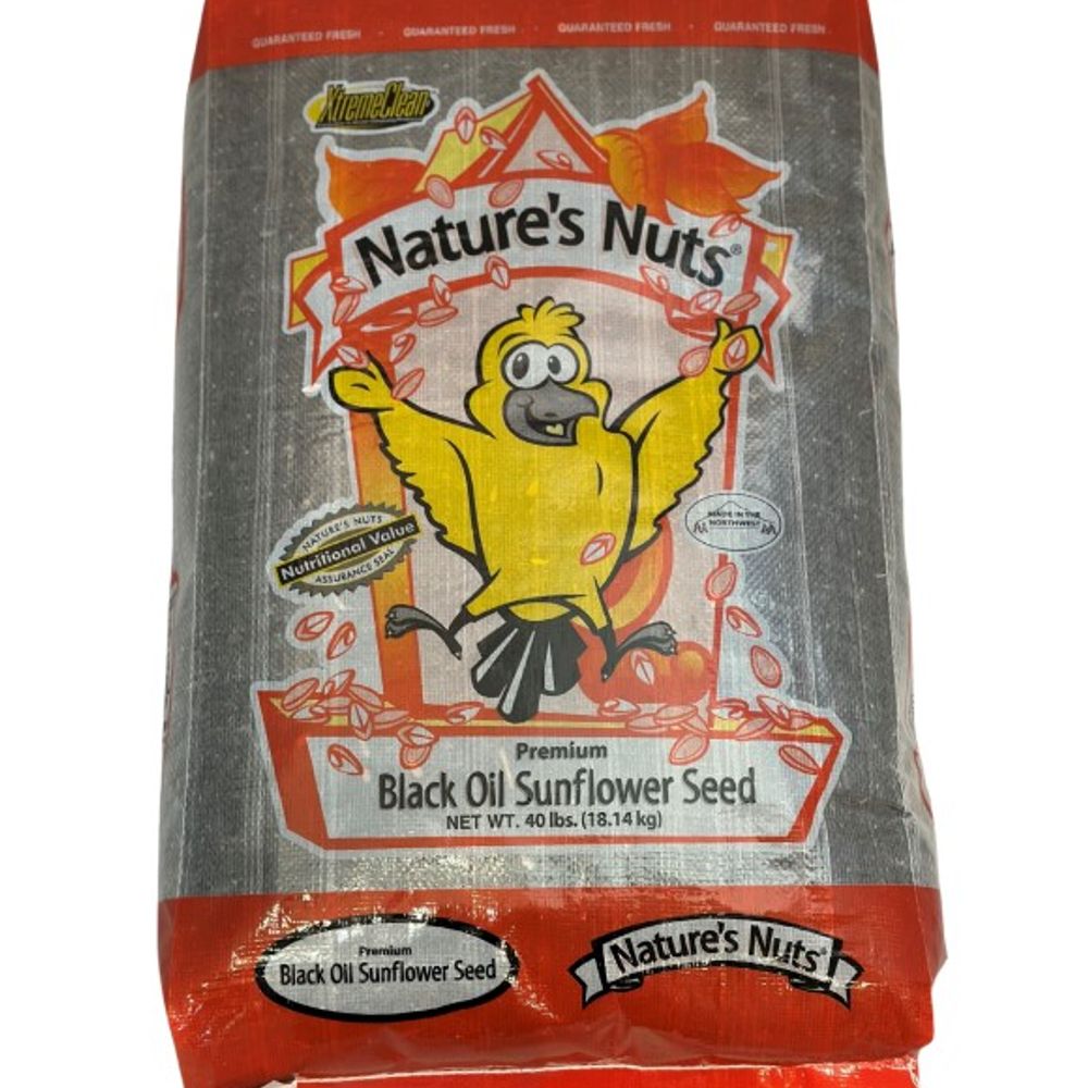 Nature's Nuts, Black Oil Sunflower Seeds, 40 lb