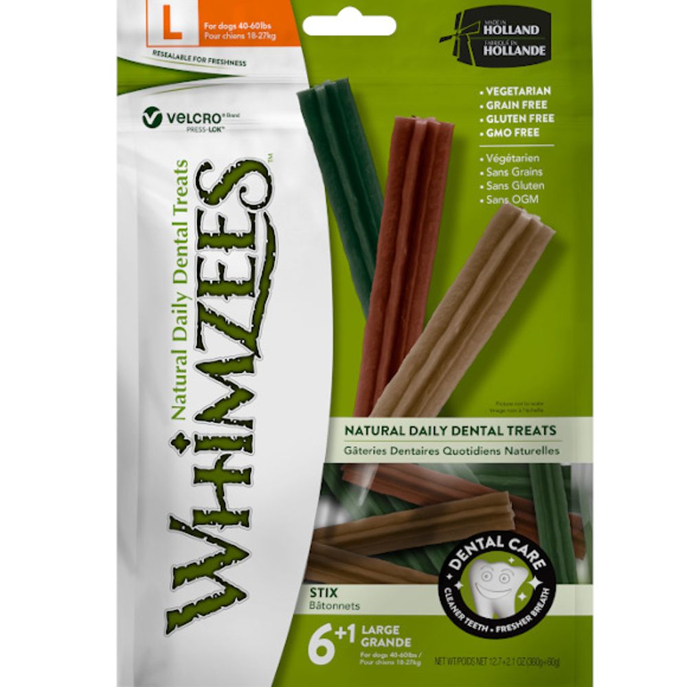 Whimzees, Dental Treat Stix for Large Dogs Value Pack, 7 ct