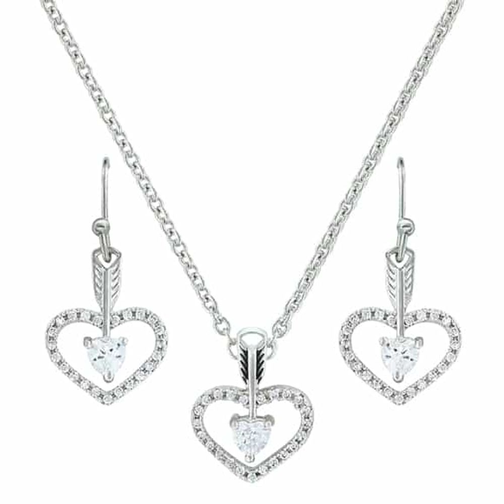 Montana Silversmiths, Straight to the Heart Arrow Jewelry Set, JS3198