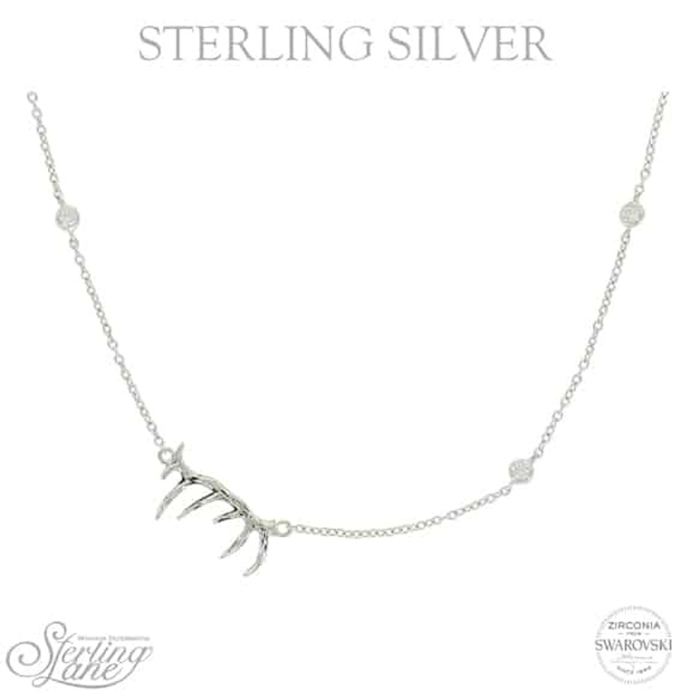 Montana Silversmiths Pursue the Wild Starry Antler's Grace Necklace, SLKTNC3288