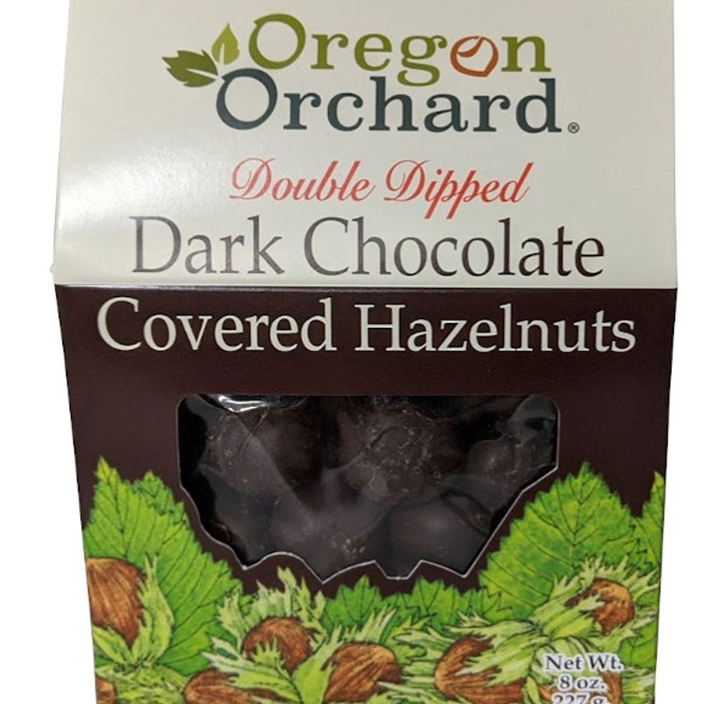 Oregon Orchard Double Dipped Dark Chocolate Covered Hazelnuts, 8 oz