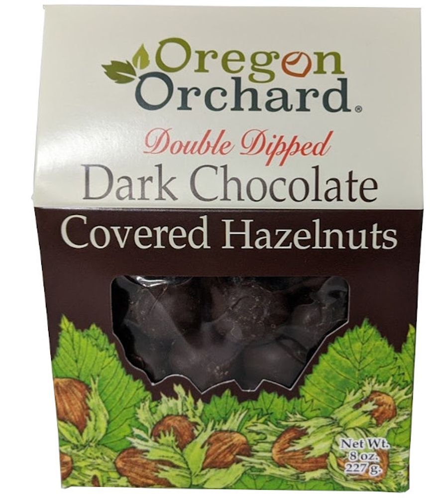 Oregon Orchard Double Dipped Dark Chocolate Covered Hazelnuts, 8 oz