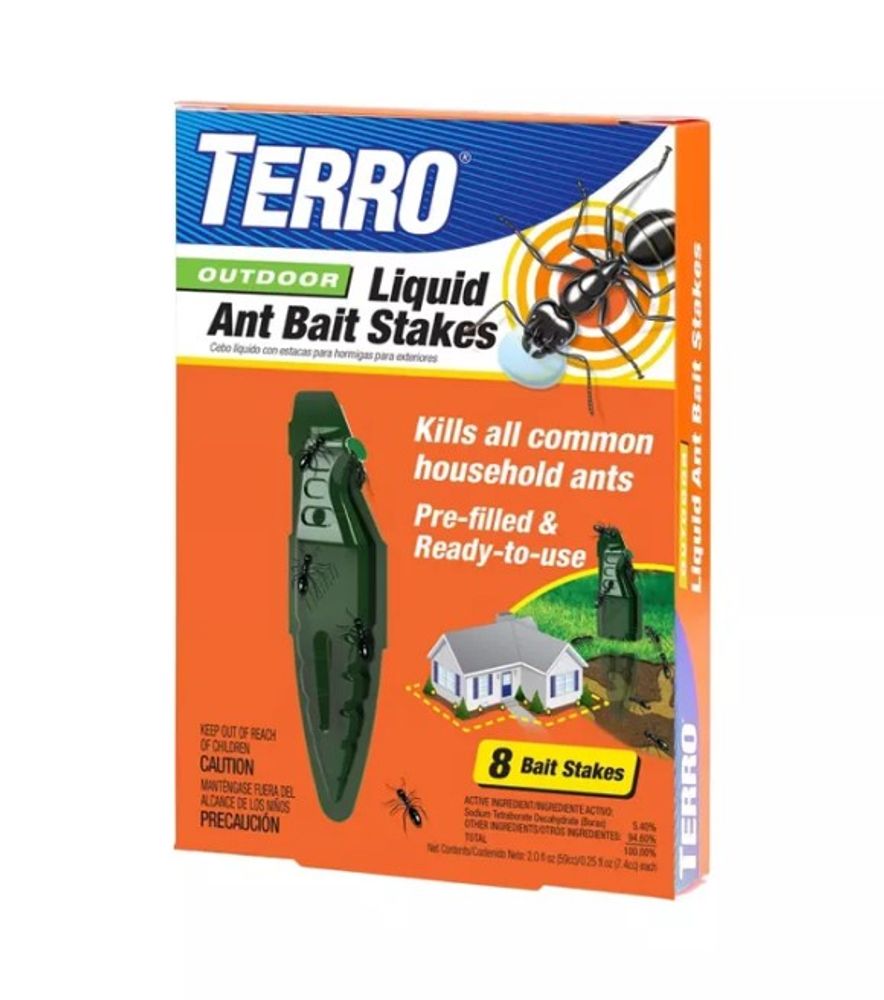 Terro, Outdoor Liquid Bait Stakes, 8 pk