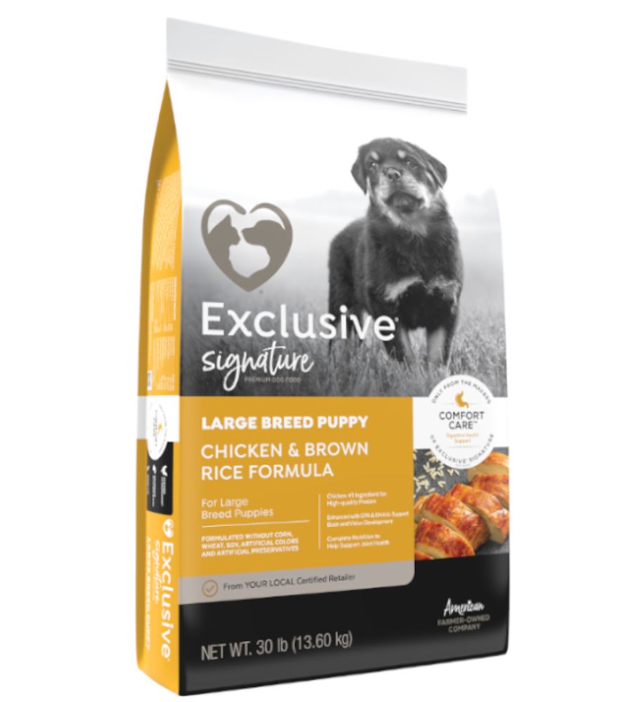 Exclusive, Signature Chicken & Brown Rice Formula Large Breed Puppy Food, 30 lb